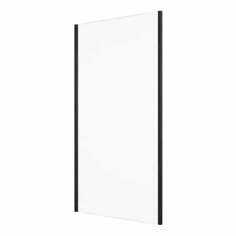 Perete dus Ronal Divera 90x200 cm, sticla securizata cu grosimea de 6 mm, profil negru mat