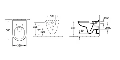 Vas WC suspendat Villeroy & Boch O.Novo Rimless