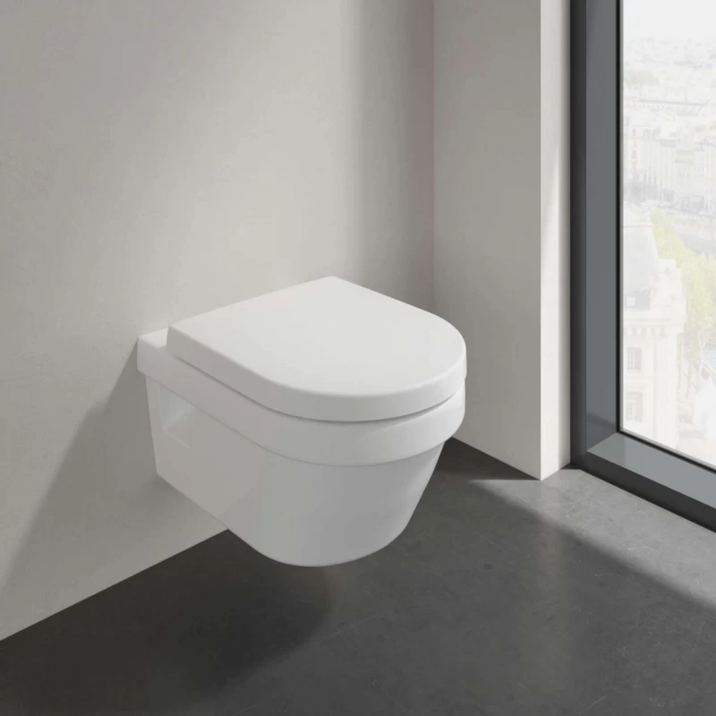 Set PROMO Villeroy&Boch Architectura vas WC Rimless Direct Flush, si capac Soft Close 53x37xH33 cm
