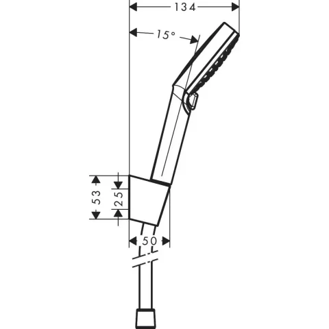 Set de dus Hansgrohe Crometta pe perete crom-alb 