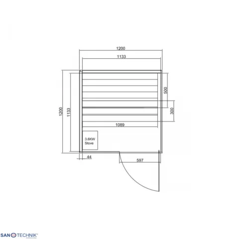Sauna finlandeza FALUN M 120x120x200 cm - FX75120