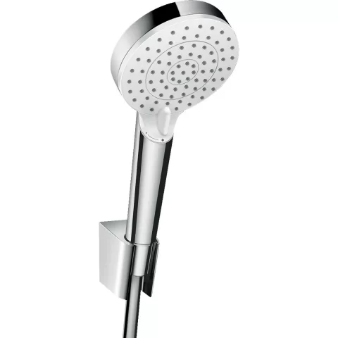 Set de dus Hansgrohe Crometta pe perete crom-alb