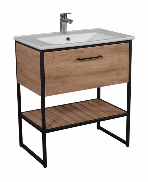 Mobilier baie pe pardoseala Loft Scandi Seville 85 cm