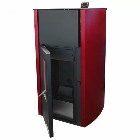 Termosemineu pe peleti Fornello Fiama Confort 25 kw Bordeaux