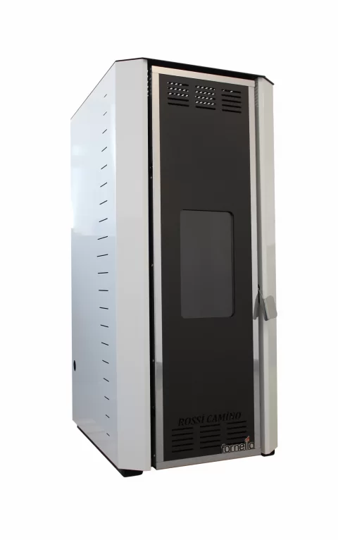 Termosemineu pe peleti Fornello Camino Rossi 35 kW Inox