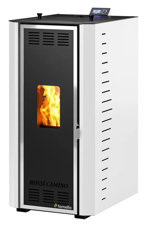Termosemineu pe peleti Fornello Camino Rossi 35 kW Inox