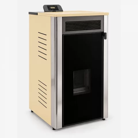 Termosemineu Fornello Primo Truva 25 kW Ivory cu kit complet pentru sistemul de incalzire
