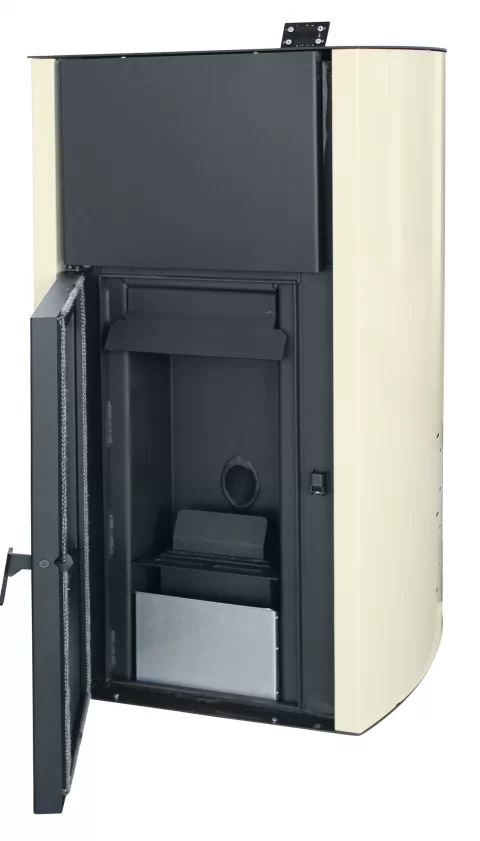 Termosemineu pe peleti Fornello Fiama Confort 25 kw crem
