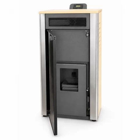 Termosemineu Fornello Primo Truva 25 kW Ivory cu kit complet pentru sistemul de incalzire