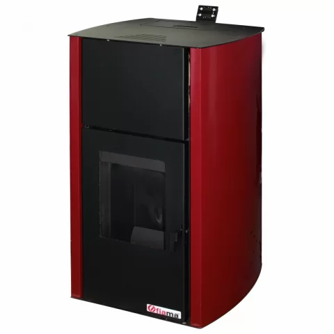 Termosemineu pe peleti Fornello Fiama Confort 25 kw Bordeaux