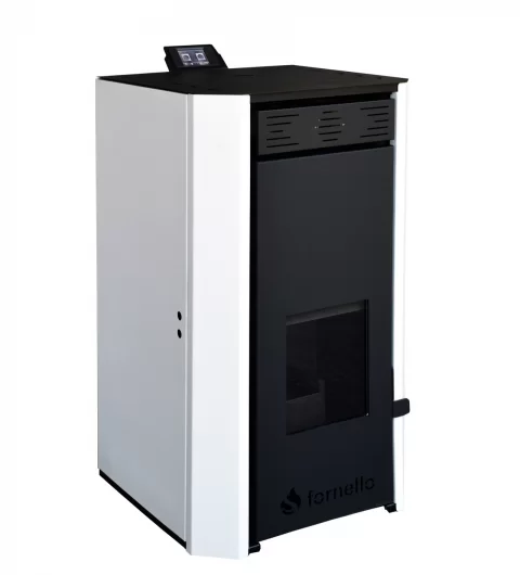 Termosemineu pe peleti Fornello EVA 25 KW alb