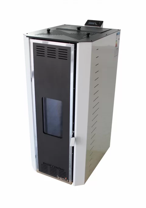 Termosemineu pe peleti Fornello Camino Rossi 25 kW Inox