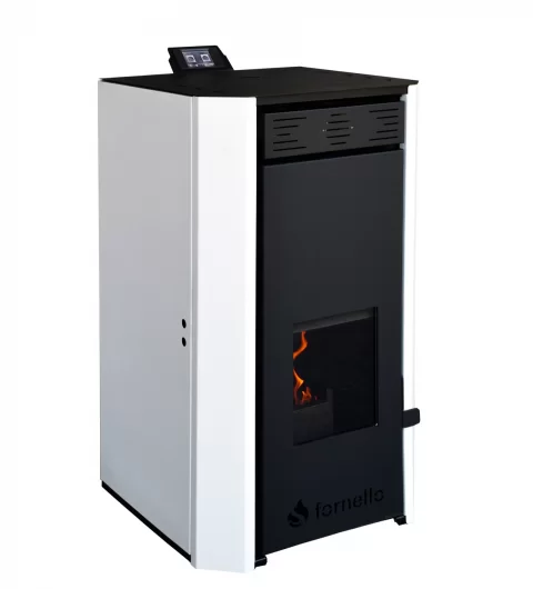 Termosemineu pe peleti Fornello EVA 25 KW alb