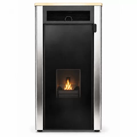 Termosemineu Fornello Primo Truva 25 kW Ivory cu kit complet pentru sistemul de incalzire