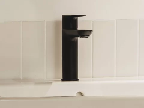 Baterie monocomanda lavoar Roca Cala S, cu cold start, negru mat