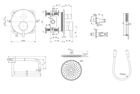 Sistem Dus Ideal Standard Ceraline 2 crom BD193AA