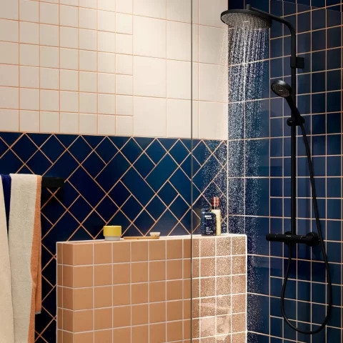 Sistem de dus Hansgrohe Activera S termostatat negru mat 28078670