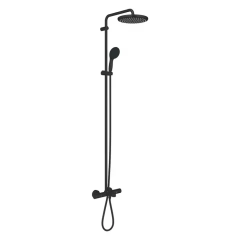 Sistem cada dus cu baterie termostatata Grohe Tempesta System 250 negru mat 266722431