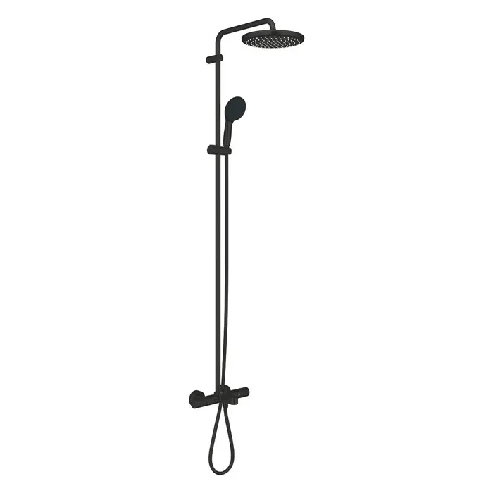 Sistem cada dus cu baterie termostatata Grohe Tempesta System 250 negru mat 266722431