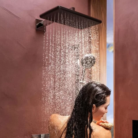 Sistem de dus Hansgrohe Raindance Alive Q incastrat cu termostat crom 24620000