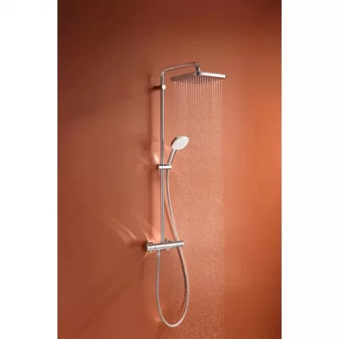 Sistem de dus Grohe Tempesta 250 Cube cu baterie termostatata crom lucios