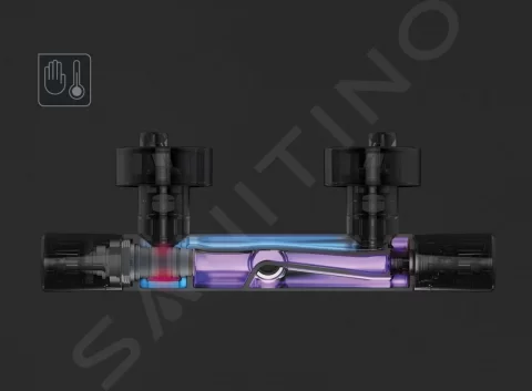 Sistem de dus Ideal Standard Ceratherm ALU cu termostat negru mat BE210XG