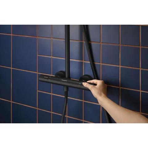 Sistem de dus Hansgrohe Activera S termostatat negru mat 28078670