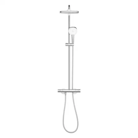 Sistem de dus Grohe Tempesta 250 Cube cu baterie termostatata crom lucios