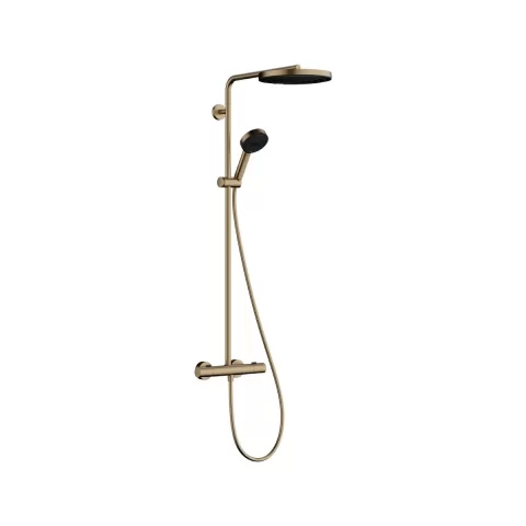 Sistem de dus Hansgrohe Pulsify S, baterie termostatata, bronz 24236140