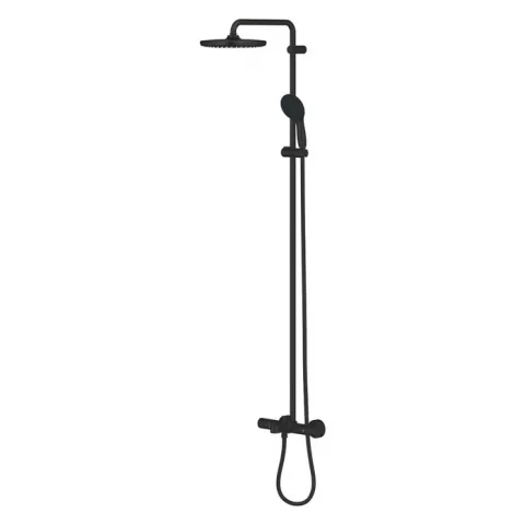 Sistem cada dus cu baterie termostatata Grohe Tempesta System 250 negru mat 266722431