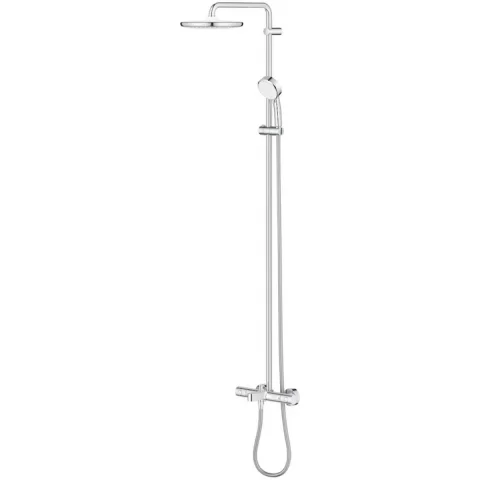 Sistem dus cu baterie si termostat Grohe Tempesta Cosmopolitan System 250 cu pipa cada