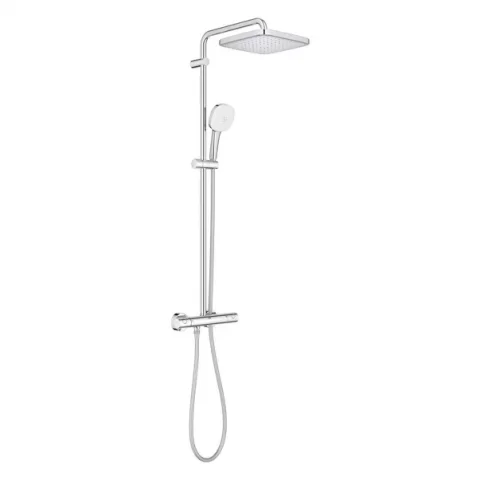Sistem de dus Grohe Tempesta 250 Cube cu baterie termostatata crom lucios