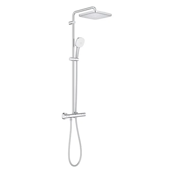 Sistem de dus Grohe Tempesta 250 Cube cu baterie termostatata crom lucios