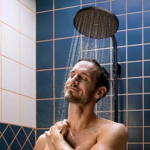 Sistem de dus Hansgrohe Activera S termostatat negru mat 28078670