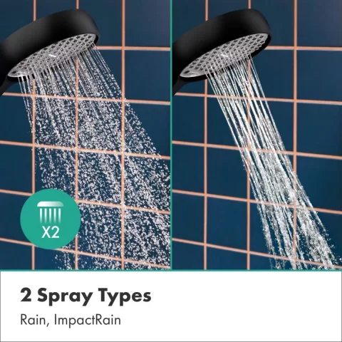 Sistem de dus Hansgrohe Activera S termostatat negru mat 28078670