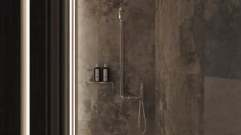 Sistem de dus Deante Silia monocomanda, 1 functie ploaie, crom