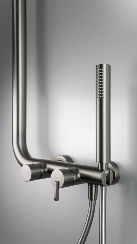 Sistem de dus Deante Silia monocomanda, 1 functie ploaie, negru titan