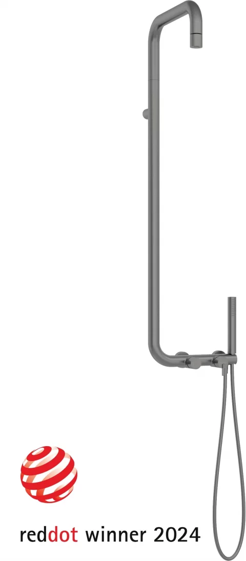 Sistem de dus Deante Silia monocomanda, 1 functie ploaie, negru titan