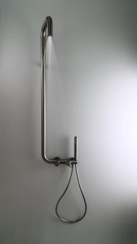 Sistem de dus Deante Silia monocomanda, 1 functie ploaie, negru titan