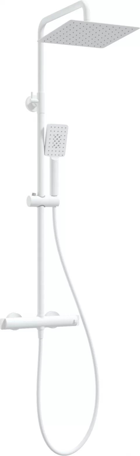 Sistem de dus termostatat Deante Therm, reglabil, alb mat