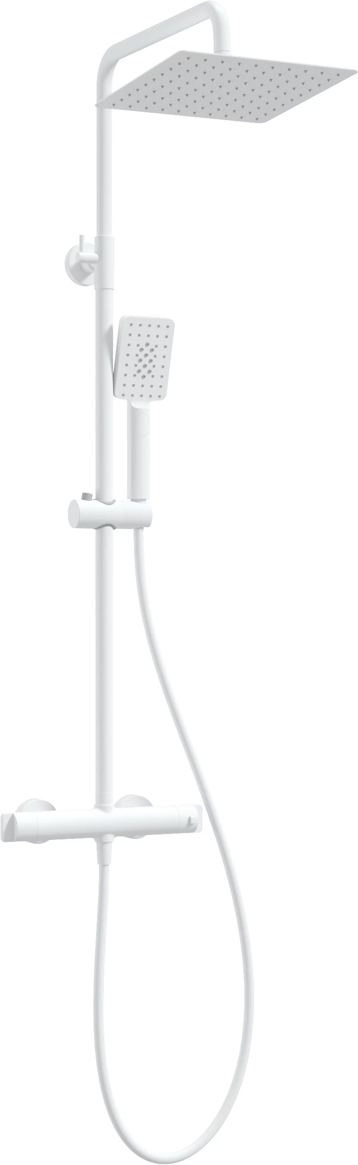 Sistem de dus termostatat Deante Therm, reglabil, alb mat