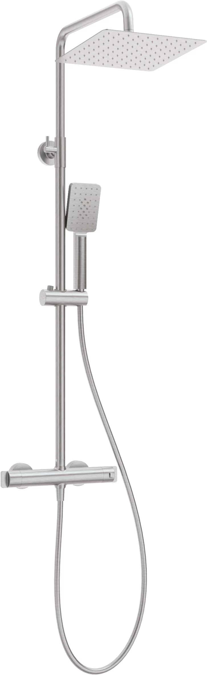 Sistem de dus termostatat Deante Therm, reglabil, otel slefuit