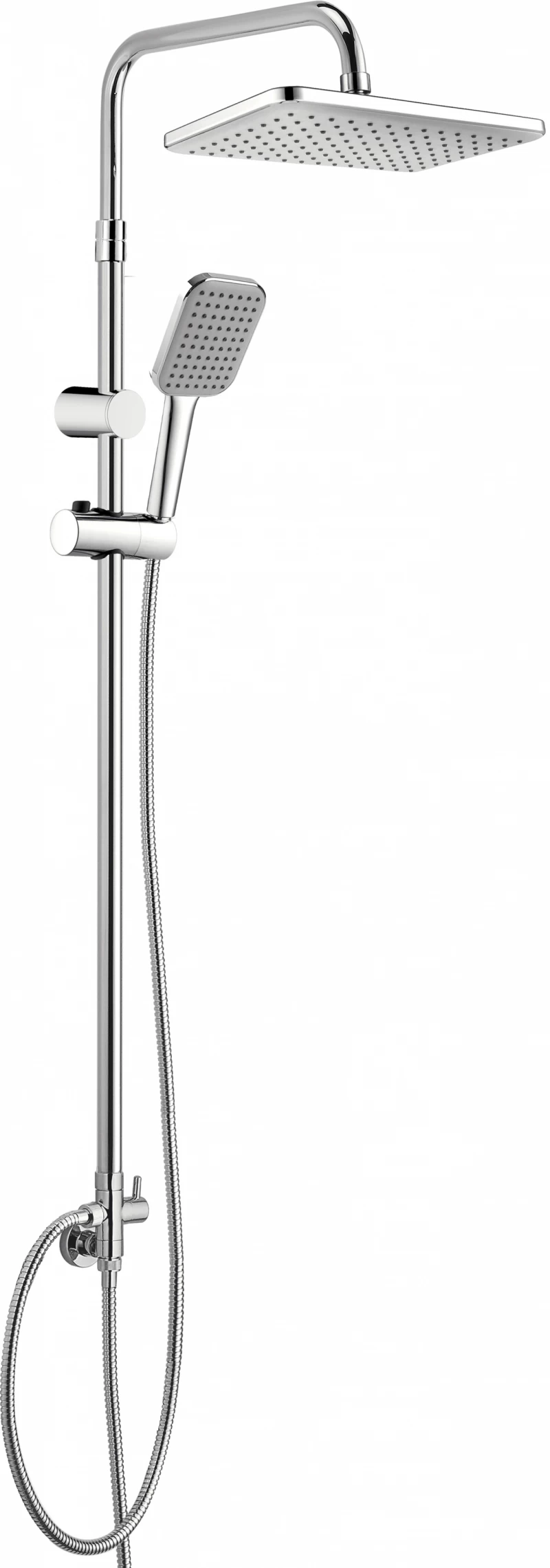 Sistem de dus Deante Tubo, fara baterie, crom