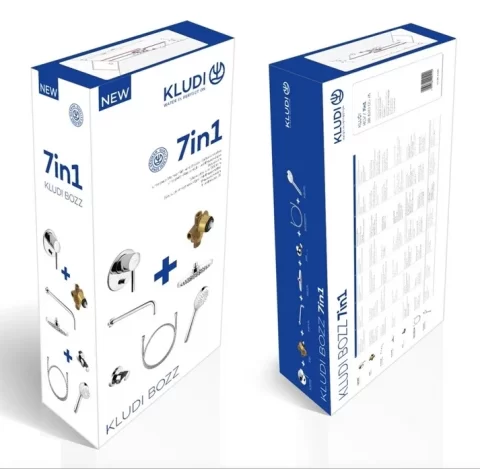 Set promo Sistem dus incastrat fara termostat Kludi Bozz, 7 in 1