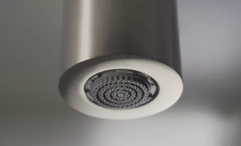 Sistem de dus Deante Silia Hexa, cu 1 functie ploaie, otel slefuit