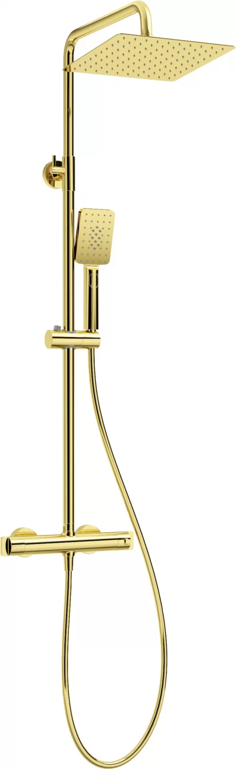 Sistem de dus termostatat Deante Therm, reglabil, auriu lucios
