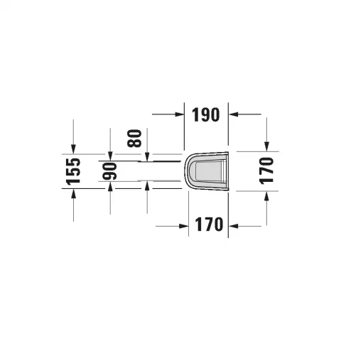 Piedestal lavoar Duravit D-CODE, alb