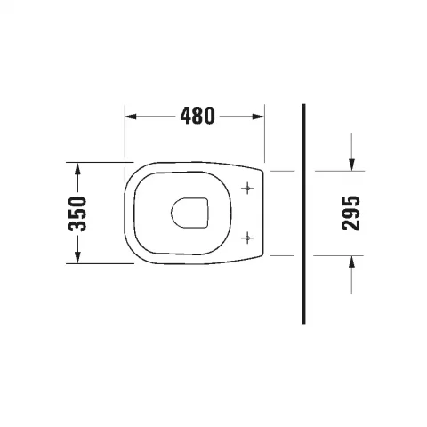 Vas WC pentru rezervor la semi-inaltime Duravit D-CODE, 35x48 cm