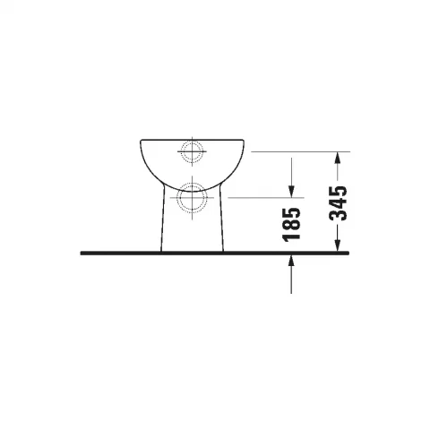 Vas WC pentru rezervor la semi-inaltime Duravit D-CODE, 35x48 cm