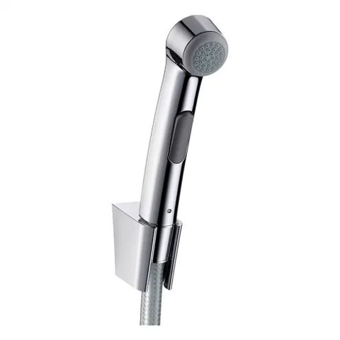 Set dus igienic Hansgrohe cu furtun Isiflex 125 cm, suport Porter S, crom